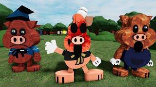 All NEW DEAD Three Little Pigs Morphs + Animations in Three Little Pigs Analog Horror RP - ROBLOX