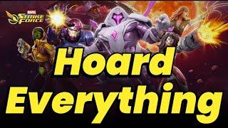 HOARD EVERYTHING! LEVEL 105, GT20, & ISO8 PURPLE INCREASES! DD9 XAVIER | MARVEL Strike Force