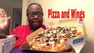 Dominos Pizza and Wings Mango Habanero Mukbang