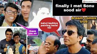 I gifted sketch to Sonu sood in Bhopal | I met Sonu sood in Bhopal | som_pawaiya_ #sonusood #vlog