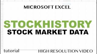 Excel - Get Stock History Data