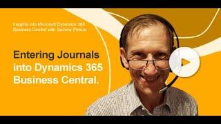 Entering Journals in Microsoft Dynamics 365 Business Central