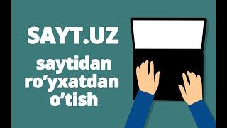 Sayt.uz saytidan ro'yxatdan o'tib sayt ochish