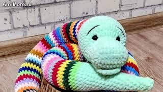 Амигуруми: схема Радужный удав. Игрушки вязаные крючком - Free crochet patterns.