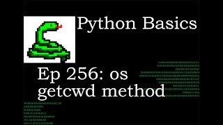 Python Basics Os getcwd method To Find Current Working Directory