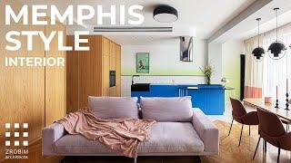 Modern Interior Design in Memphis Style That Unites Color, Fun and Craft | Apartment Tour