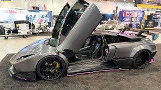 Finishing My Cyberpunk Lamborghini Murcielago On The SEMA Show Floor! Then Drive Home!