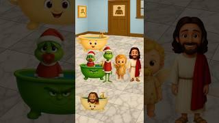 Jesus vs Grinch: The Great Bathtub Battle! Who Picks the Best Tub?#jesus #biblequiz