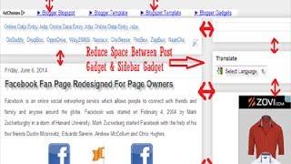 How To Remove Space Between Blogger Widgets / Gadgets