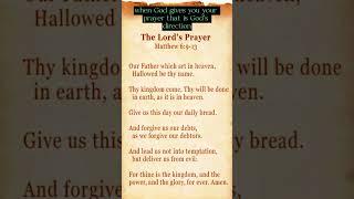 The Lords Prayer #amen #fyp #jesus #christian