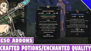 Crafted Potions & Enchanted Quality | ESO Addon Spotlight | Elder Scrolls Online Best Addons