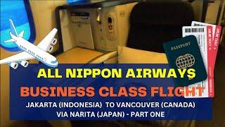 Jakarta to Vancouver via Narita Japan on ANA business class ep01 #allnipponairways #vancouvercanada