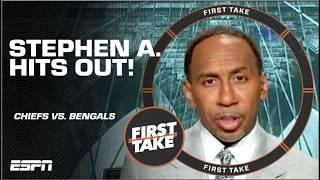 Stephen A. DOES NOT like the ‘LUCKY’ claims for Chiefs’ win over Bengals  | First Take