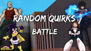 Random Quirk Battles | Boku No Roblox Remastered