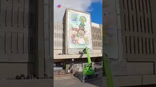 Super WHY! Painting on The Building