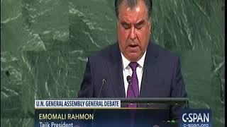 9 19 2017 UN speech Republic of Tajikistan Emomalii Rahmon