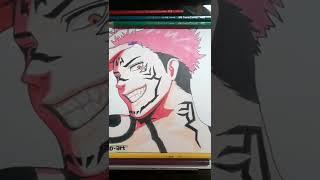 Drawing Sukuna Ryomen | Jujutsu Kaisen #shorts #jujutsukaisen #sukuna #drawingsukuna #anime #manga