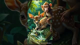 The Crocodile Who Carried a Dying Fawn | Whispers of the Wild  #emotionalanimalstory #animallove