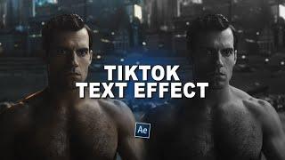 tiktok text effect tutorial ; after effects