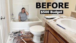 DIY Bathroom Makeover on a $500 Budget / Small Bathroom Remodel