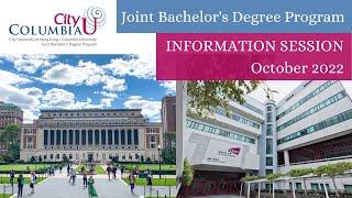 CityU Columbia Joint Bachelor's Degree Program Information Session October 2022