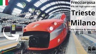 Frecciarossa high speed train in Italy Trieste - Milano (Milan) via Venice (Venezia) & Verona.