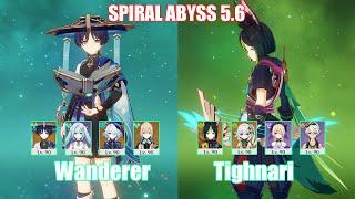 C0 Wanderer & C6 Tighnari | Spiral Abyss 5.6 | Genshin Impact