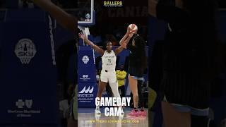 Isabelle Harrison with the quick dish to Michaela Onyenwere for the three-pointer  #shorts #wnba