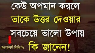 কেউ অপমান করলে সবচেয়ে ভালো উত্তর কি দেবেন দেখুন? Powerful Motivational Speech in Bangla 2024