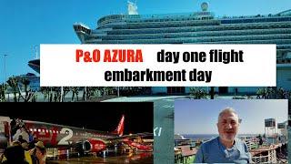 P&O AZURA   first day  Jet2 flight, Lunch and my cabin  booked with Hays travel 22nd Nov 2024