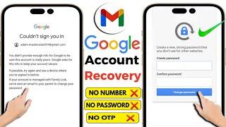 How To Recover Gmail Account without Phone Number And Recovery Email? 2025 || Gmail Account Recovery