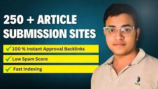 Top 250+ High DA Article Submission Sites | High DA Article Websites | SEO Tutorial