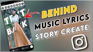 How To Add Text in Photo Background || How To Create Behind Model Lyrics Instagram Story (It's Work)