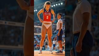 World's tallest female volleyball player in  #tallwoman #tallgirlfriend #volleyball #usa#shorts
