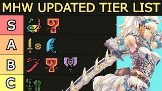 UPDATED Weapon Tier List - Monster Hunter World BEST Weapons 2023