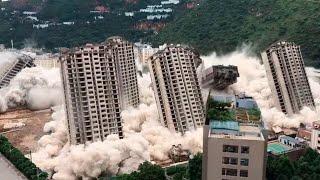 Espectacular demolición de 15 edificios en China (2021)
