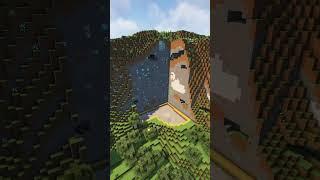 Minecraft Futuristic Cliff House ! Timelapse Tutorial #builds #minecraft #shorts