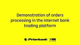 Work with orders in the internet bank of Priorbank