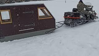 Снегоходный кемпер своими руками( snowmobile camper, сани-волокуши для  снегохода)