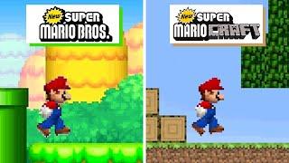 New Super Mario Bros (2006) Mario vs Minecraft | Graphics Comparison