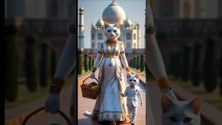 Smart kitten calls ambulance for pregnant cat giving birth. #cat #funny #tranding #animation #cute
