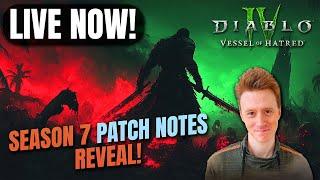 SEASON 7 FULL PATCHNOTES REVEAL Diablo 4