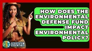 How Does the Environmental Defense Fund Impact Environmental Policy? - Ecosystem Essentials