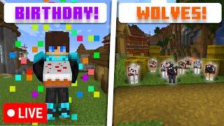 IT'S CHAZYYYBOI'S BIRTHDAY!! + COLLECTING MORE DOG TYPES - Minecraft Bedrock Live 