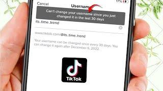 How to Change Tiktok Username Before 30 Days 2022