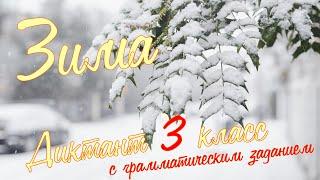 Диктант c грамматическим заданием! 3 класс. Зима #диктант3класс #диктант