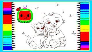 Cocomelon baby drawing for kids with meome kids (English-Hindi)| cocomelon song|