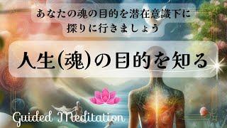 【誘導瞑想】今世の人生(魂)の目的を知る｜魂の目的を探る｜あなたの潜在意識下に魂の目的を探りに行きましょう️ ボディースキャン