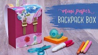 DIY Paper Backpack Gift Box Tutorial   Teacher Gifts | DIY Gift Box