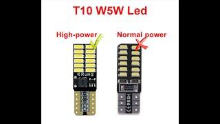 Обзор автомобильных светодиодных ламп T10 W5W CANBUS 24 led smd